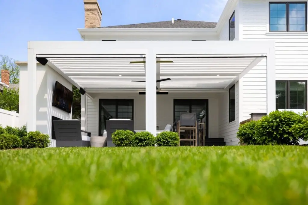 Sk stx pergola gutter system perfection