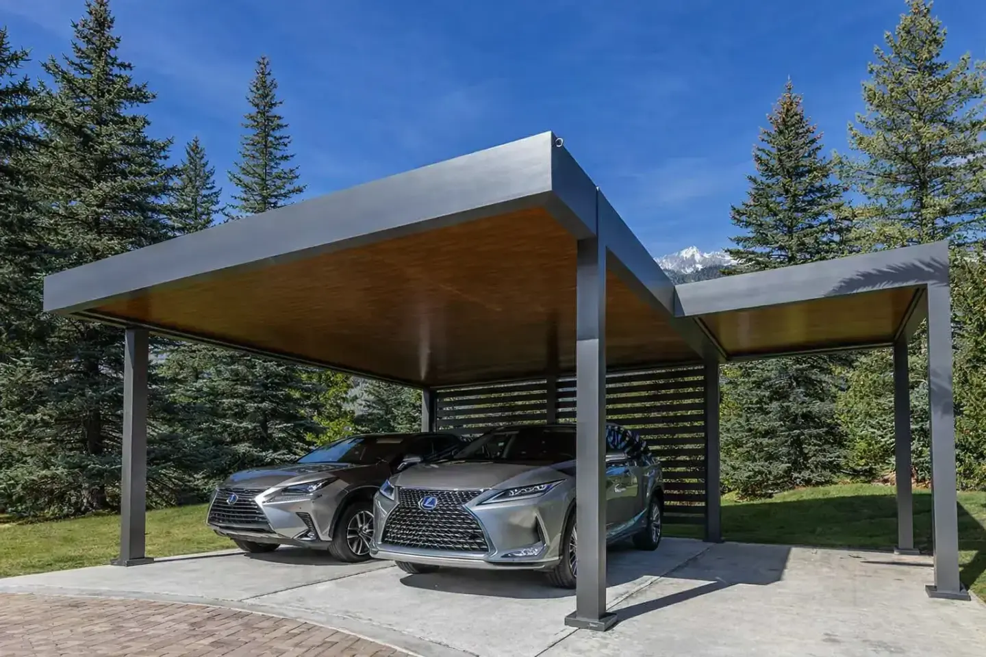 wood-grain-gray-carport-with-2-black-cars